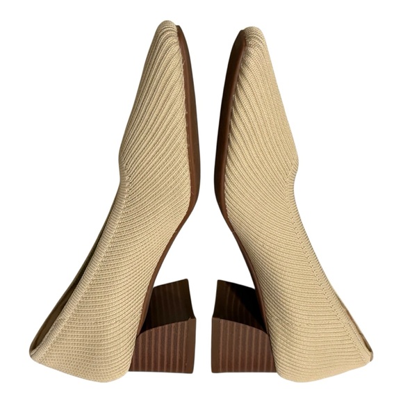 VIVAIA Women's Beige Block Heel Shoes - Picture 3 of 6